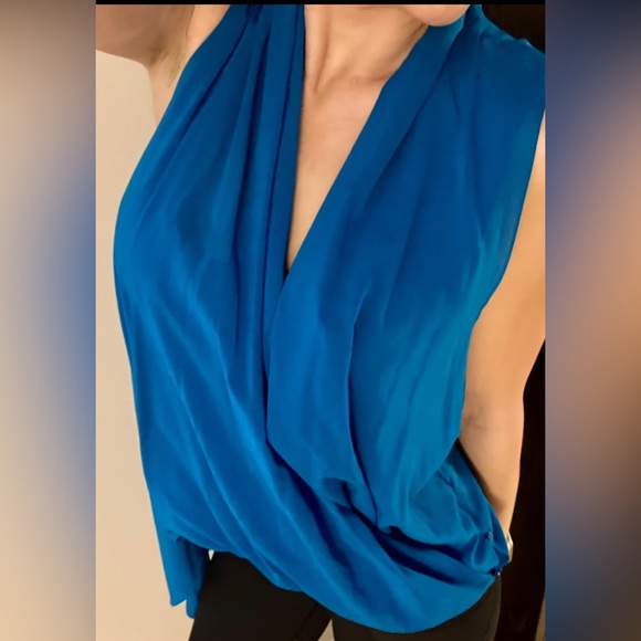 Bebe asymmetric wrap front blouse - Picture 4 of 15